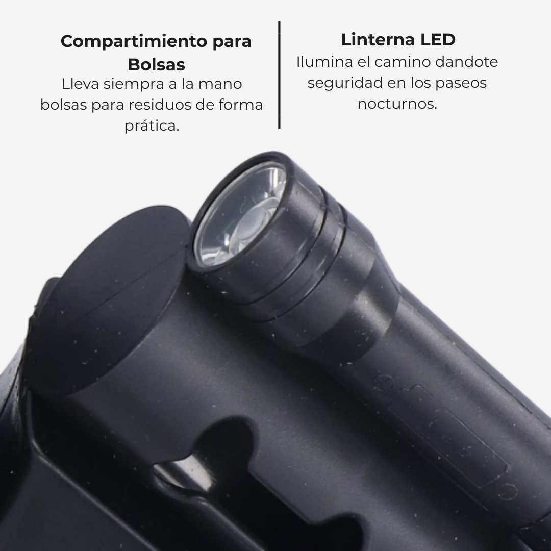 Correa Retráctil Dual Anti-Enredos 360° para 2 Shih Tzus